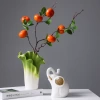 2025 francés vintage jarrón de cerámica sala de estar arreglo de flores hidropónico terracota áspero simple luz lujo alta sensación wabi-sabi viento decoración decoración jarrón de cerámica casa de cerámica Specification image